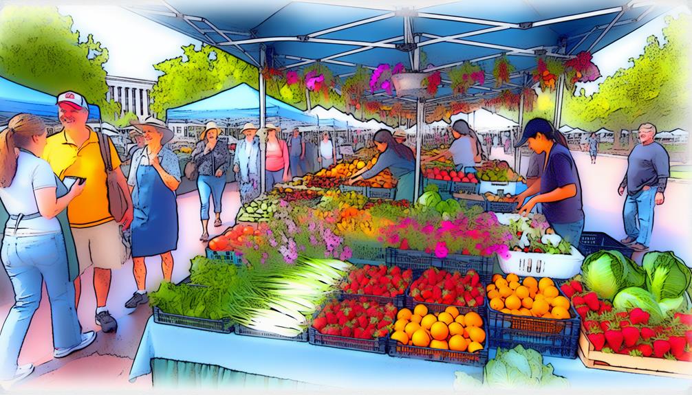 colorful stalls fresh produce