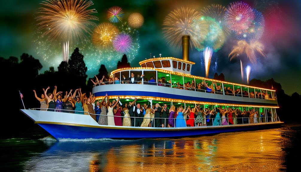 exciting boat ride celebration