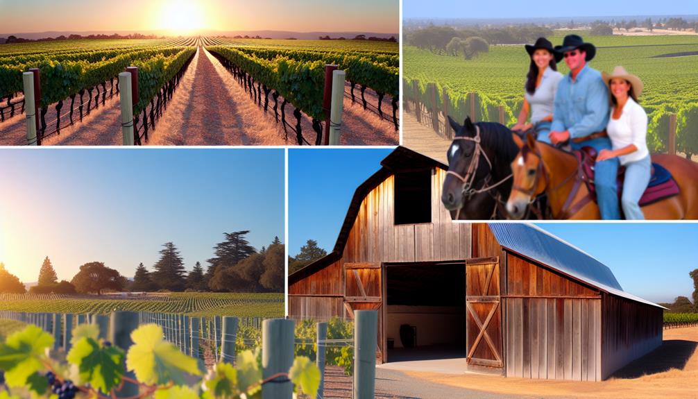 horseback riding and wine tasting