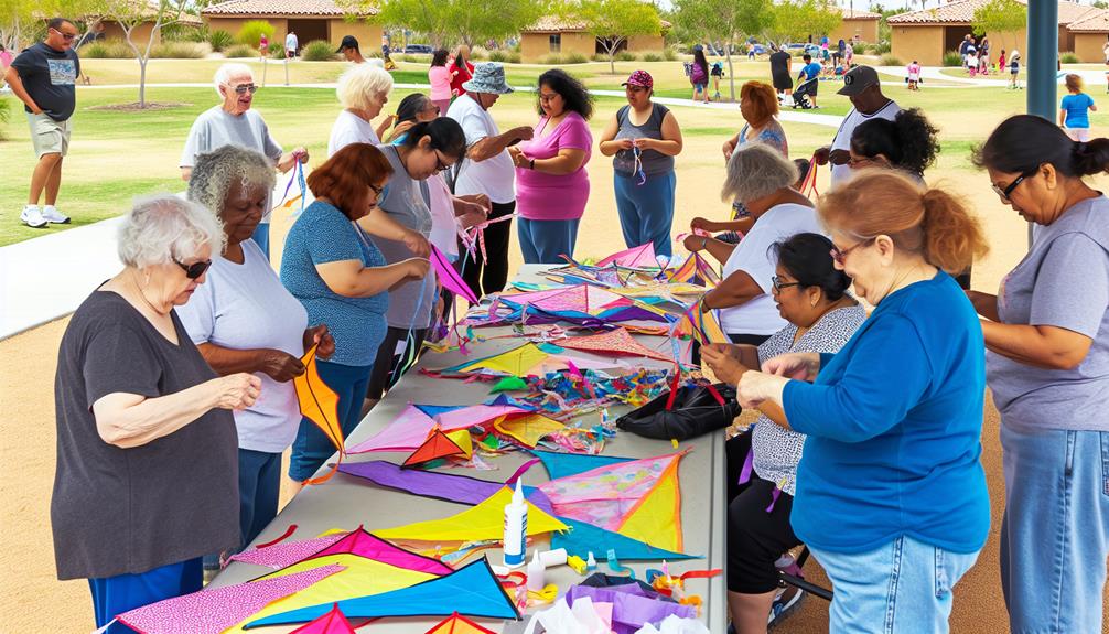 kite making in the park