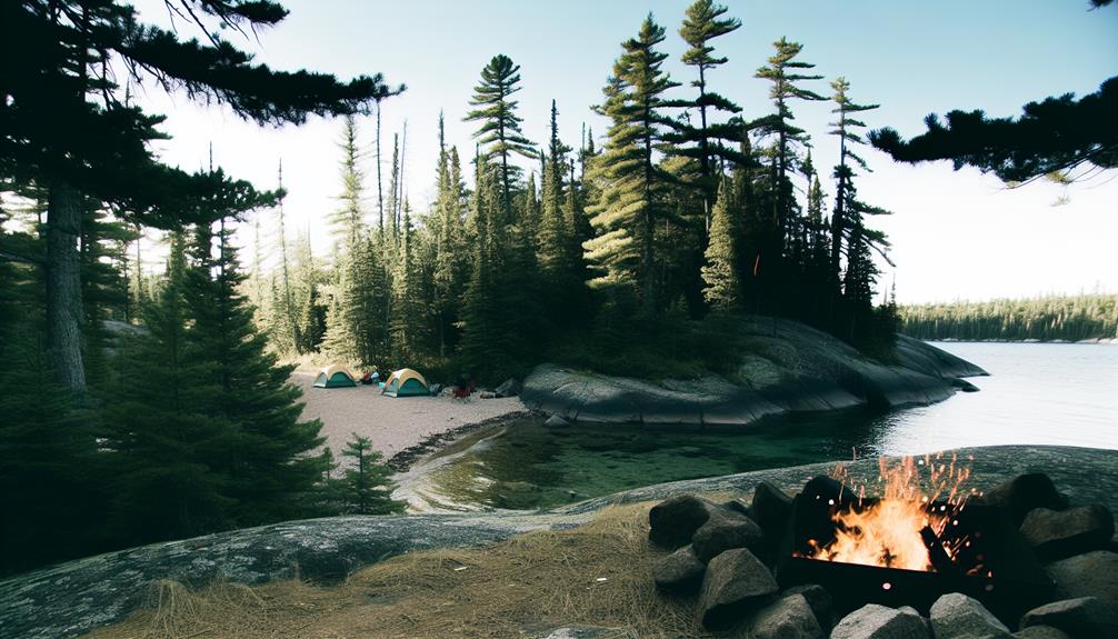 outdoor camping by river