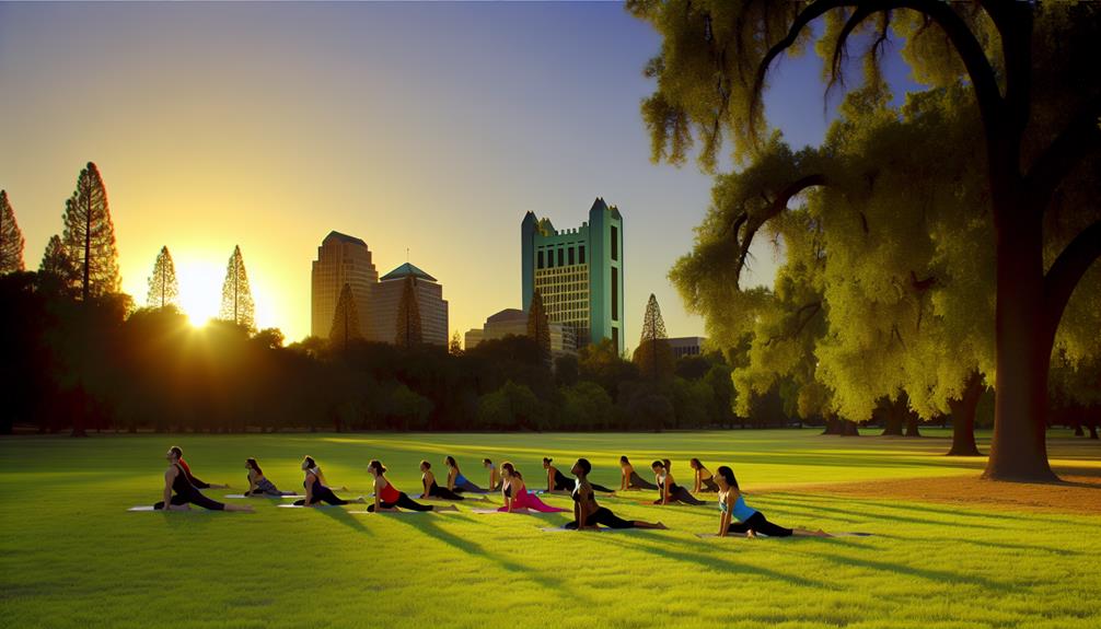 outdoor yoga in sacramento