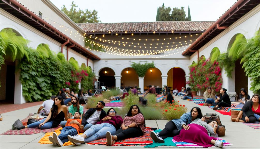 vibrant courtyard music scene