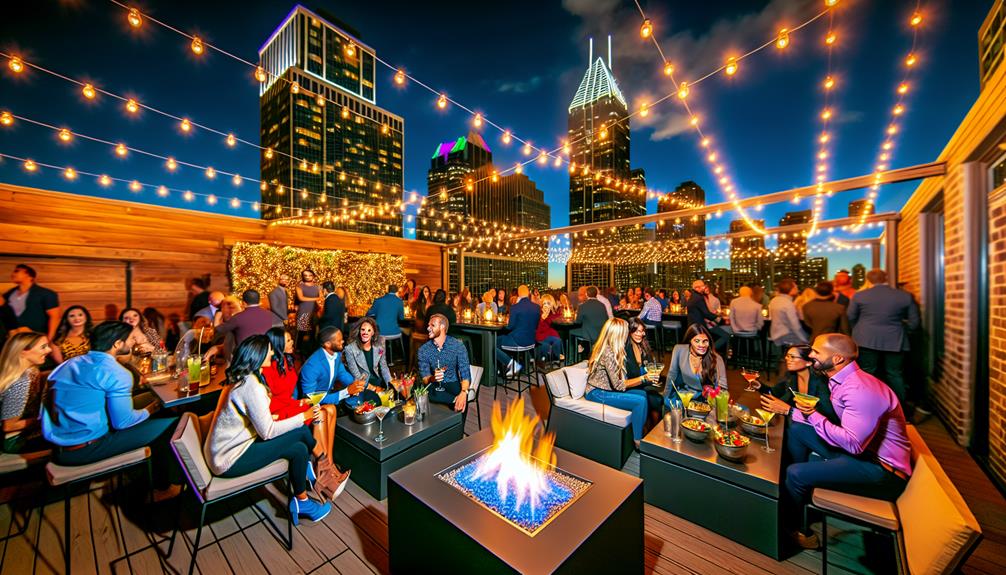 vibrant rooftop venue downtown