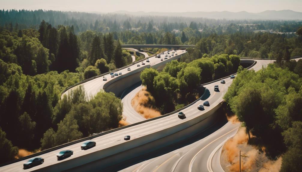 driving on busy highway