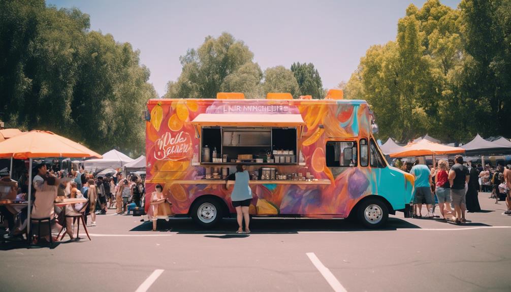 gourmet food trucks gather